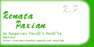 renata paxian business card